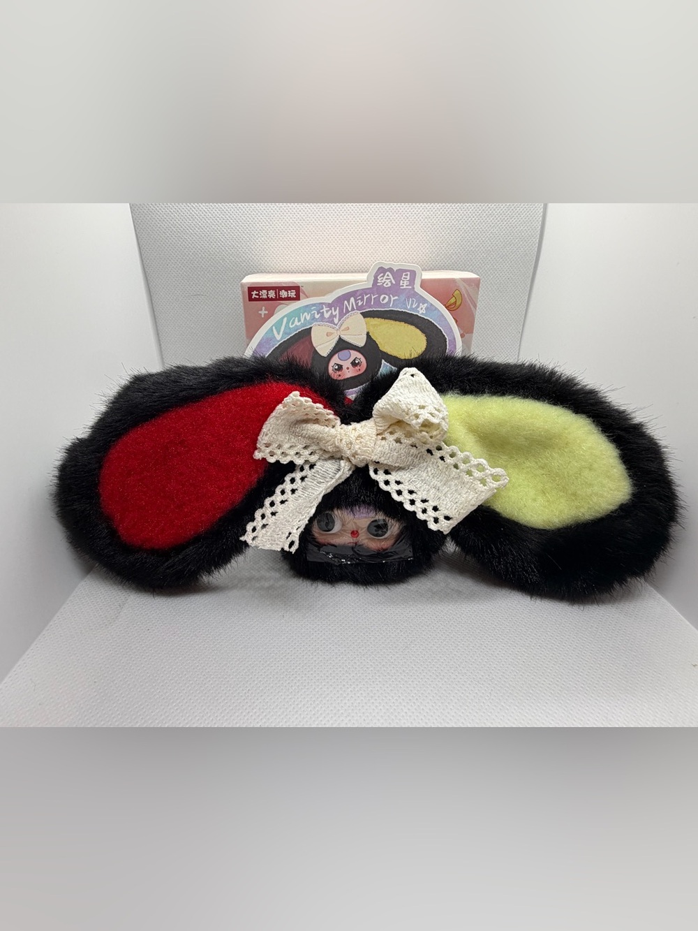 Baby Three compact mirror -black bunny